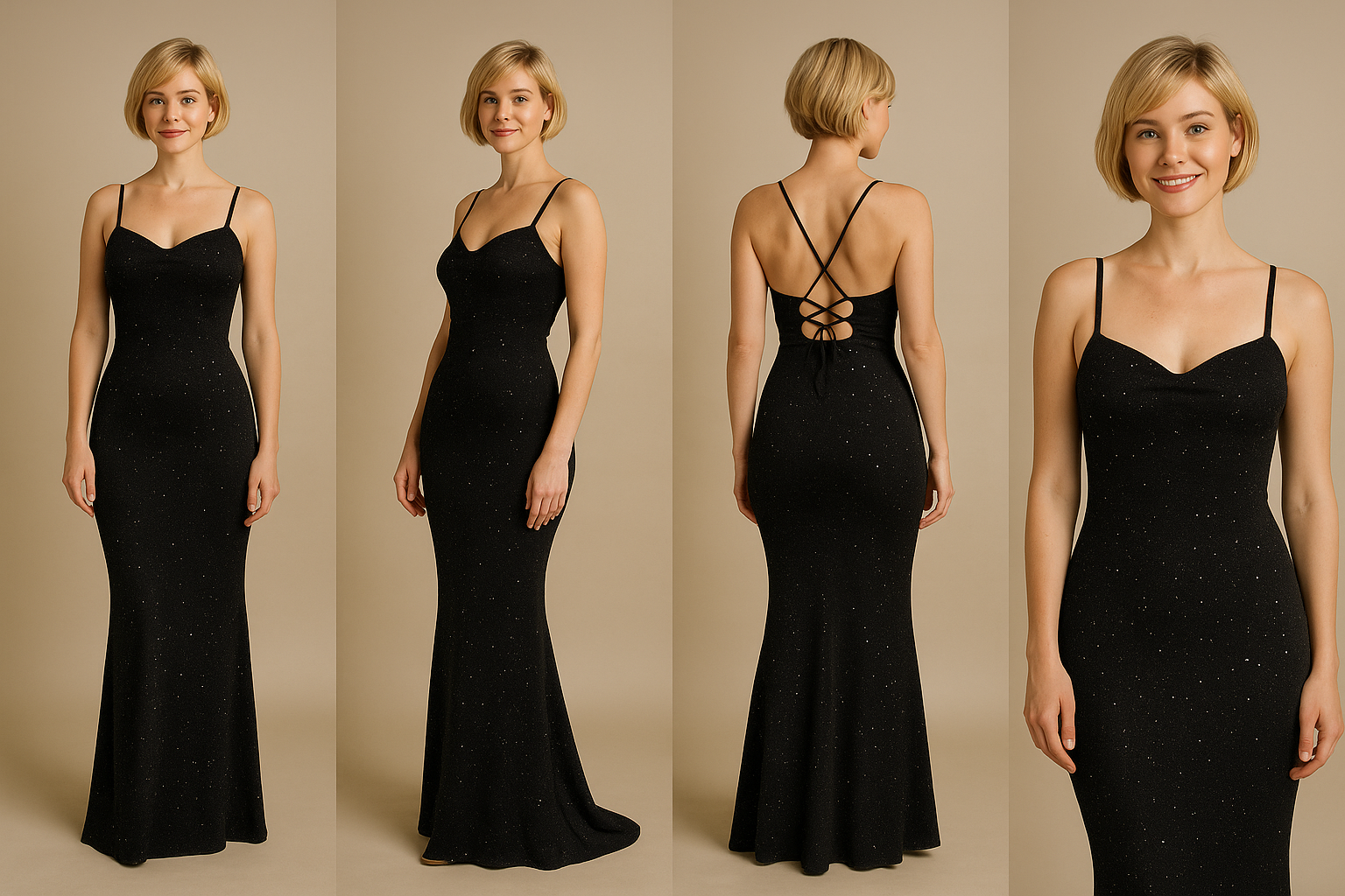 Black Sparkle Evening Gown