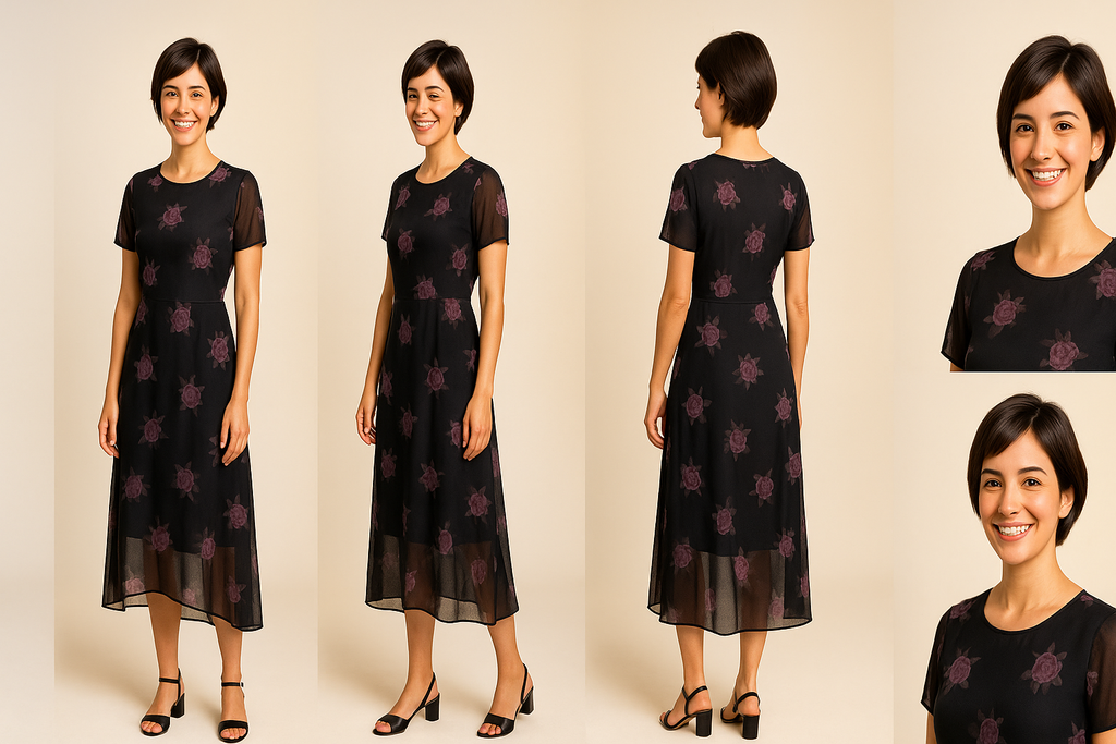 Sheer Floral Black Maxi Dress