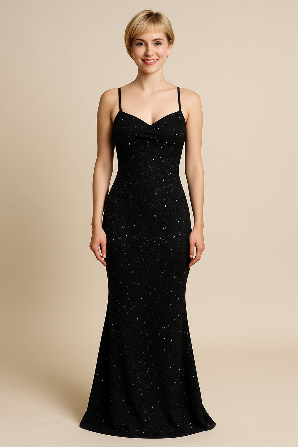 Black Sparkle Evening Gown